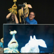 Puppeteer Allan Trautman, left, shows me how it’s done.